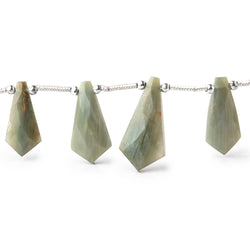 12x7-21x10mm Cat's Eye Quartz Faceted Shield Beads 8 inch 15 pieces (ONLINE ORDER ONLY)