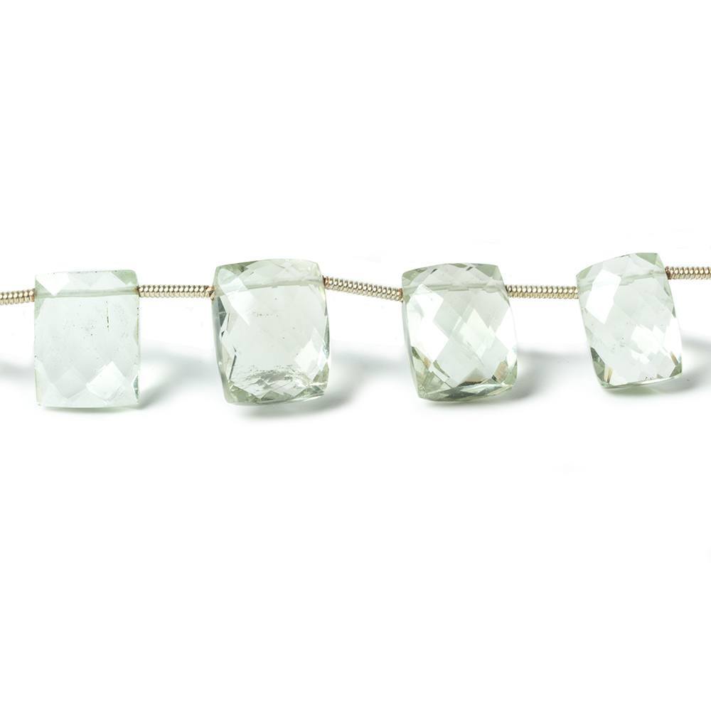 12x7mm-14x10mm Prasiolite Side Drilled Rectangle Beads 8 inch 13 pieces (ONLINE ORDER ONLY)