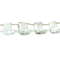 12x7mm-14x10mm Prasiolite Side Drilled Rectangle Beads 8 inch 13 pieces (ONLINE ORDER ONLY)