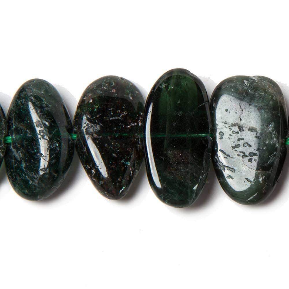 Chrome Diopside side drilled plain nugget beads 16 inch 39 pcs (ONLINE ORDER ONLY)