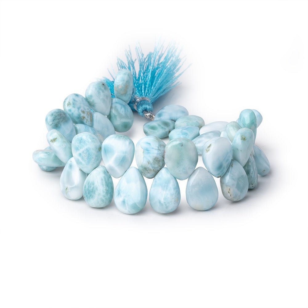 12x9-14x11mm Larimar Plain Pear Beads 7.5 inch 37 pieces AA (ONLINE ORDER ONLY)