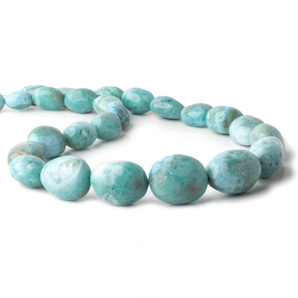 12x9-23x16mm Larimar plain nugget beads 18 inch 28 pieces AAA (ONLINE ORDER ONLY)