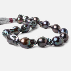 13-15.5mm Peacock Ultra Baroque Freshwater Pearls 16.5 inch 16 pcs .8mm drill hole AAA (ONLINE ORDER ONLY)