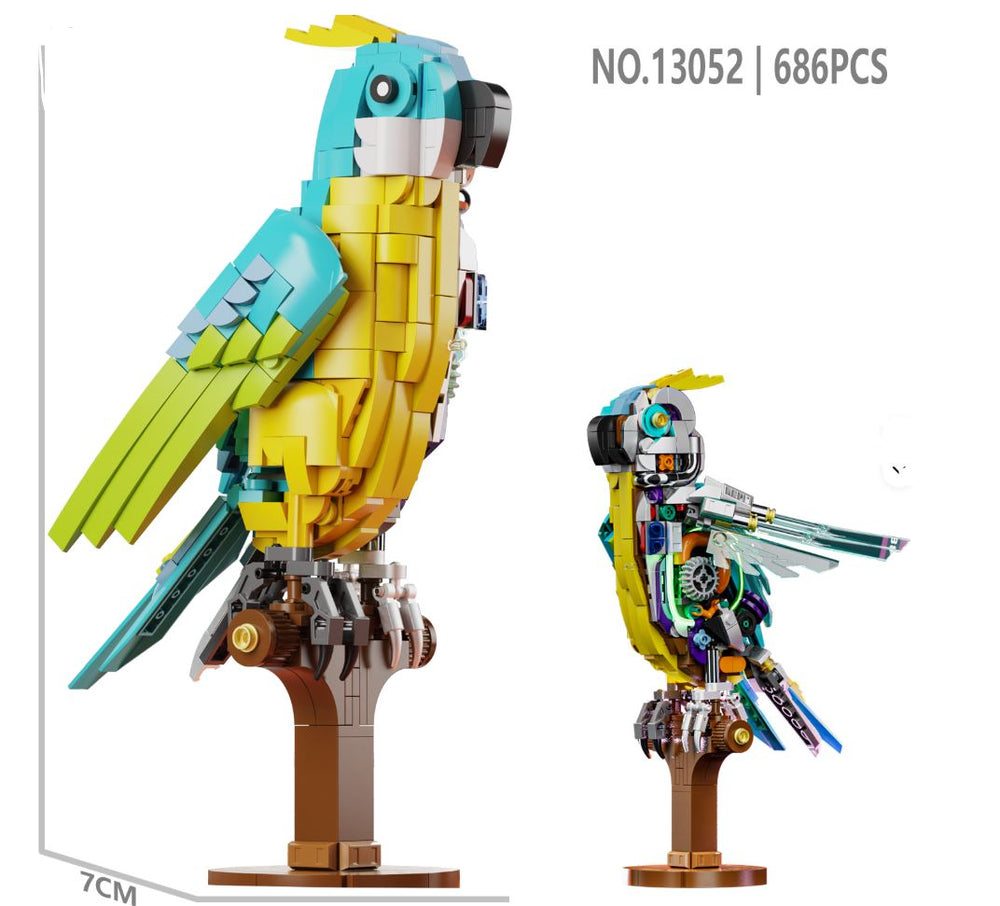 13052 Mechanical Parrot Building Blocks 686PCS (ONLINE ORDER ONLY)