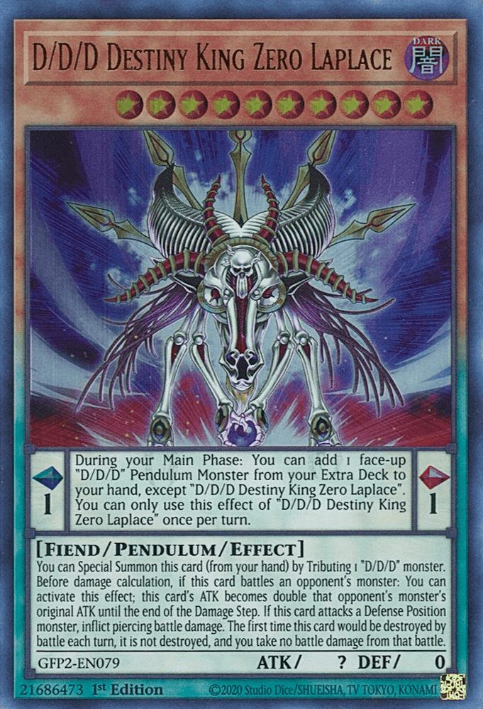 D/D/D Destiny King Zero Laplace [GFP2-EN079] Ultra Rare (ONLINE ORDER ONLY)