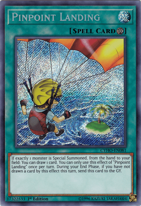 Pinpoint Landing [CYHO-EN081] Secret Rare (ONLINE ORDER ONLY)