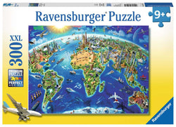 Puzzle: World Landmarks Map (ONLINE ORDER ONLY)