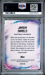 Graded 2024 Topps Chrome Jayden Daniels #F3 Finesse Refractor Rookie RC Football Card PSA 10 Gem Mint (ONLINE ORDER ONLY)