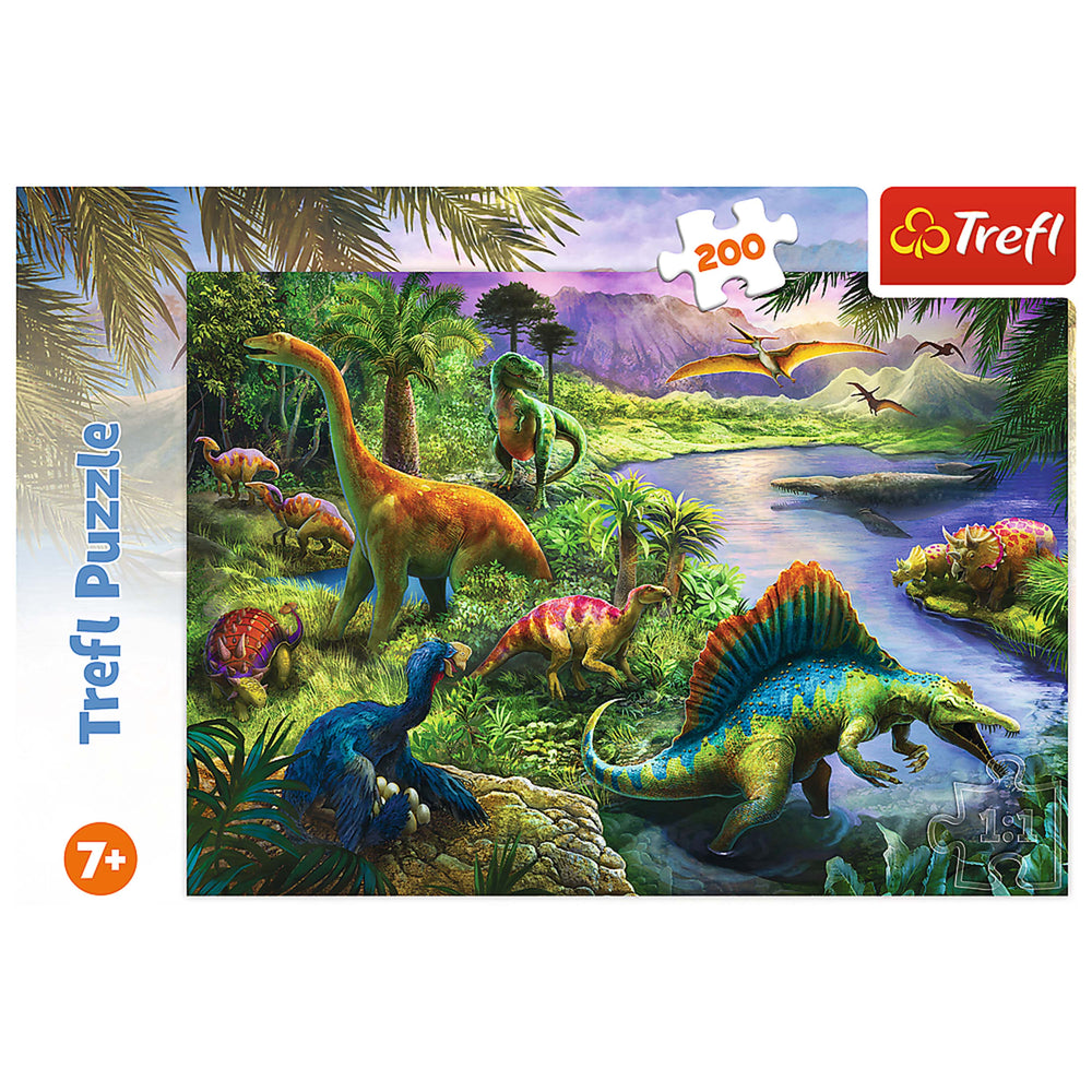 Trefl Red 200 Piece Kids Puzzle - Hungry Dinosaurs (ONLINE ORDER ONLY)