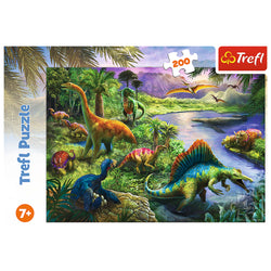 Trefl Red 200 Piece Kids Puzzle - Hungry Dinosaurs (ONLINE ORDER ONLY)