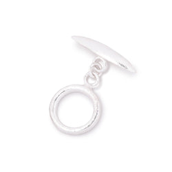 13.5mm Sterling Silver Toggle Brushed Marquise Design 1 piece (ONLINE ORDER ONLY)