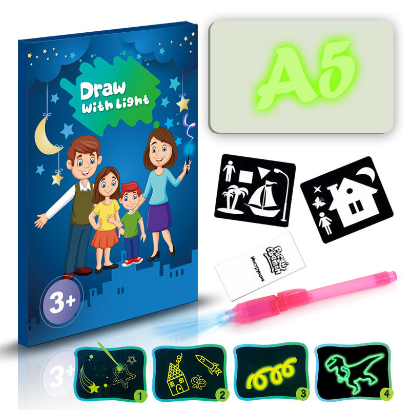 Toy Drawing Pad 3D Magic 8 Light Effects Puzzle Board Sketchpad (ONLINE ORDER ONLY)