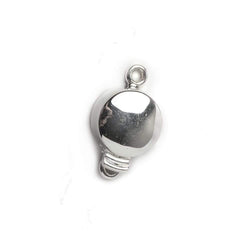 13mm Sterling Silver Box Clasp Plain Coin Design 1 piece (ONLINE ORDER ONLY)