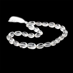 13x10-17x12mm Crystal Quartz Checkerboard Faceted Oval Beads 16 inch 27 pieces AA (ONLINE ORDER ONLY)