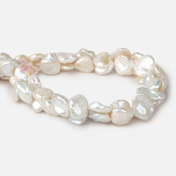 13x10-17x14mm Off White Keshi Side Drilled Freshwater Pearls 16 inch 31 pieces (ONLINE ORDER ONLY)