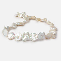 13x10-17x14mm Off White Keshi Side Drilled Freshwater Pearls 16 inch 31 pieces (ONLINE ORDER ONLY)