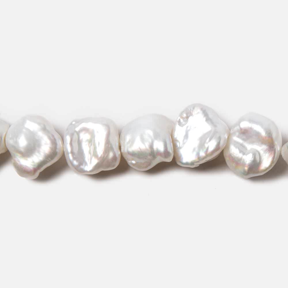 13x10-17x14mm Off White Keshi Side Drilled Freshwater Pearls 16 inch 31 pieces (ONLINE ORDER ONLY)