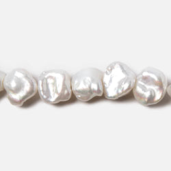 13x10-17x14mm Off White Keshi Side Drilled Freshwater Pearls 16 inch 31 pieces (ONLINE ORDER ONLY)