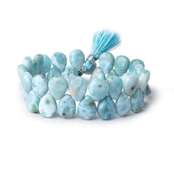 13x10mm Larimar Plain Pear Beads 7.5 inch 37 pieces AA (ONLINE ORDER ONLY)