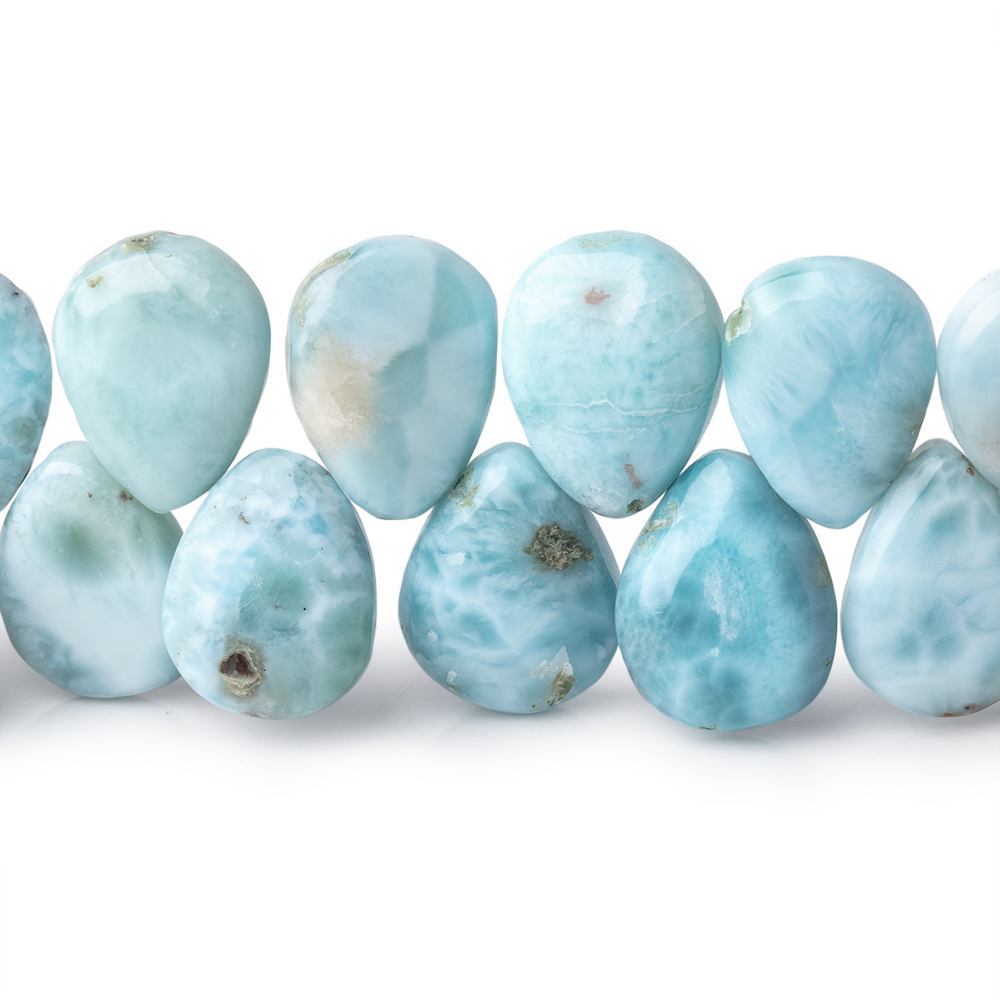 13x10mm Larimar Plain Pear Beads 7.5 inch 37 pieces AA (ONLINE ORDER ONLY)
