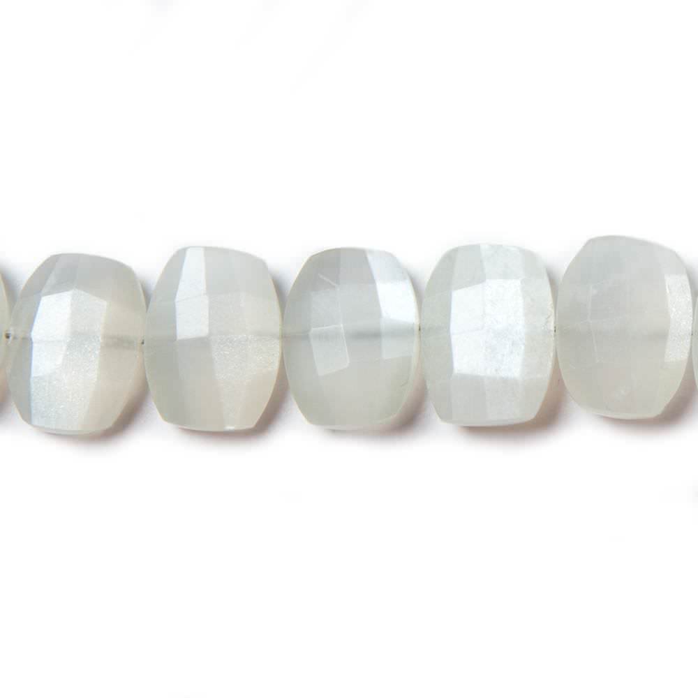 13x10mm Off White Moonstone side drilled Faceted Cushions 7 inch 17 Beads (ONLINE ORDER ONLY)