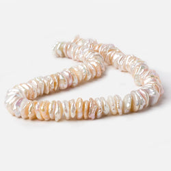13x11-15x13mm Tri-Color Center Drilled Keshi Freshwater Pearls 16 inch 86 beads (ONLINE ORDER ONLY)