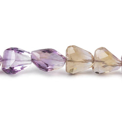 13x11-18x11mm Ametrine straight drilled faceted nuggets 15 inch 27 beads AA (ONLINE ORDER ONLY)