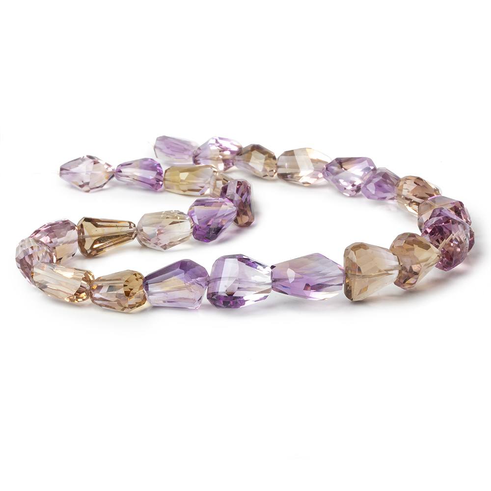 13x11-18x11mm Ametrine straight drilled faceted nuggets 15 inch 27 beads AA (ONLINE ORDER ONLY)