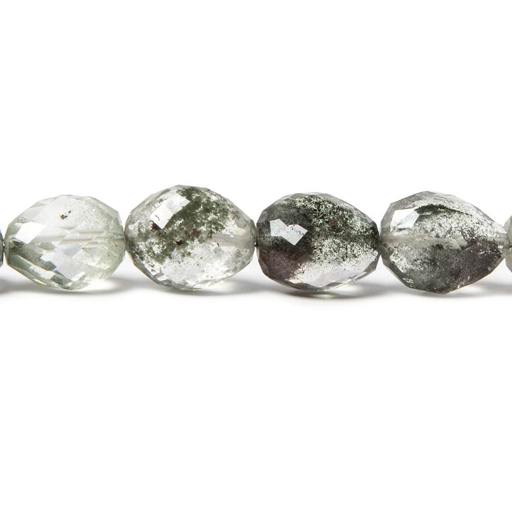 13x12-15x10mm Moss Quartz faceted nugget beads 16 inch 29 pieces