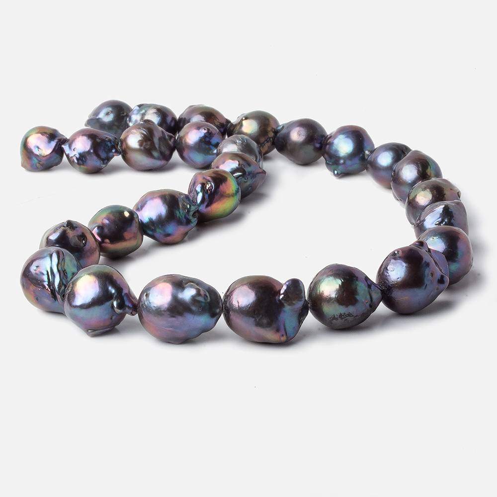 13x12-19x14mm Peacock Ultra Baroque Freshwater Pearls 15.5 inch 27 pcs (ONLINE ORDER ONLY)