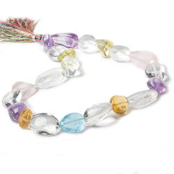 13x13-29x13mm Multi-Gemstone plain nugget beads 16 inch 21 pieces A (ONLINE ORDER ONLY)