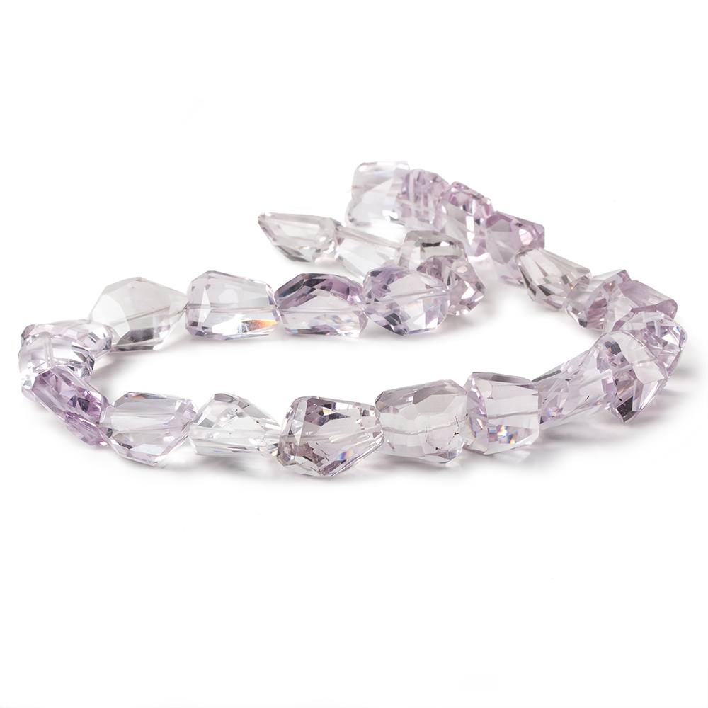 13x14-17x13.5mm Pink Amethyst faceted nugget beads 15 inch 26 beads (ONLINE ORDER ONLY)
