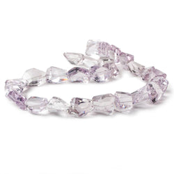 13x14-17x13.5mm Pink Amethyst faceted nugget beads 15 inch 26 beads (ONLINE ORDER ONLY)
