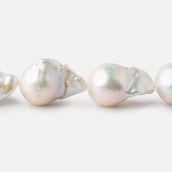 13x18-15x20mm White Ultra Baroque Freshwater Pearls 16 inch 21 pieces AA (ONLINE ORDER ONLY)
