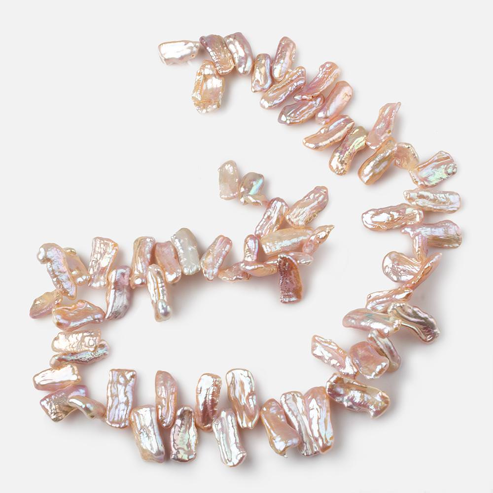 13x6-22x6mm Pinkish Lilac Top Drilled Biwa Freshwater Pearls 15 inch 70 pcs AA (ONLINE ORDER ONLY)