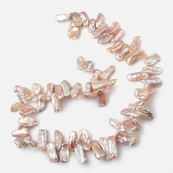 13x6-22x6mm Pinkish Lilac Top Drilled Biwa Freshwater Pearls 15 inch 70 pcs AA (ONLINE ORDER ONLY)