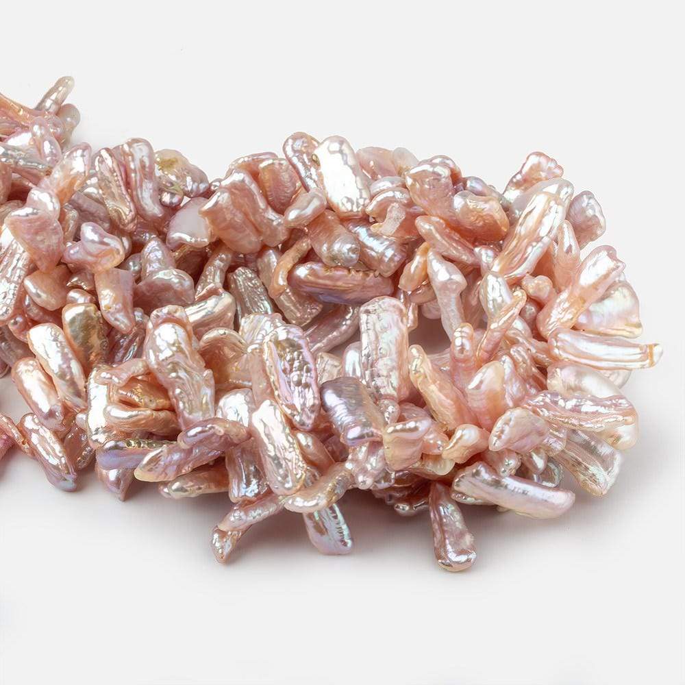 13x6-22x6mm Pinkish Lilac Top Drilled Biwa Freshwater Pearls 15 inch 70 pcs AA (ONLINE ORDER ONLY)