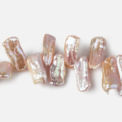 13x6-22x6mm Pinkish Lilac Top Drilled Biwa Freshwater Pearls 15 inch 70 pcs AA (ONLINE ORDER ONLY)