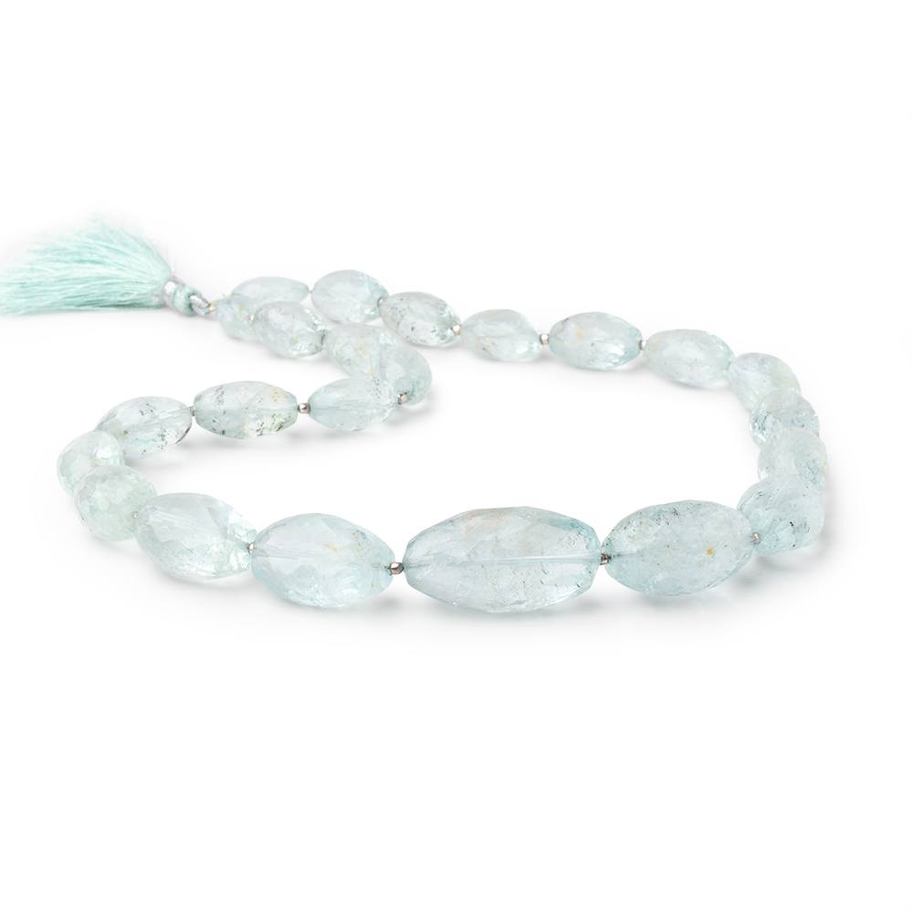 13x8-31x16mm Aquamarine Faceted Nugget Beads 18 inch 23 pieces AA (ONLINE ORDER ONLY)