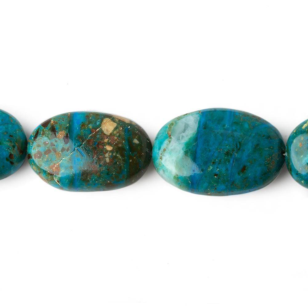 13xx10-24x16mm Blue Peruvian Opal plain oval nugget beads 20 inch 29 pieces AA (ONLINE ORDER ONLY)