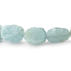 14-16mm Aquamarine Straight Drill Slice Beads 8 inch 13 pieces (ONLINE ORDER ONLY)