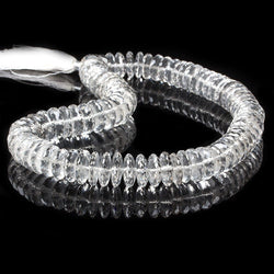14-16mm Crystal Quartz German Faceted Rondelle Beads 14 inch 79 pieces AAA (ONLINE ORDER ONLY)
