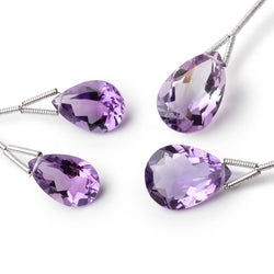 14-17mm Pink Amethyst Pavilion Faceted Pear Focal Set of 2 Beads AAA (ONLINE ORDER ONLY)
