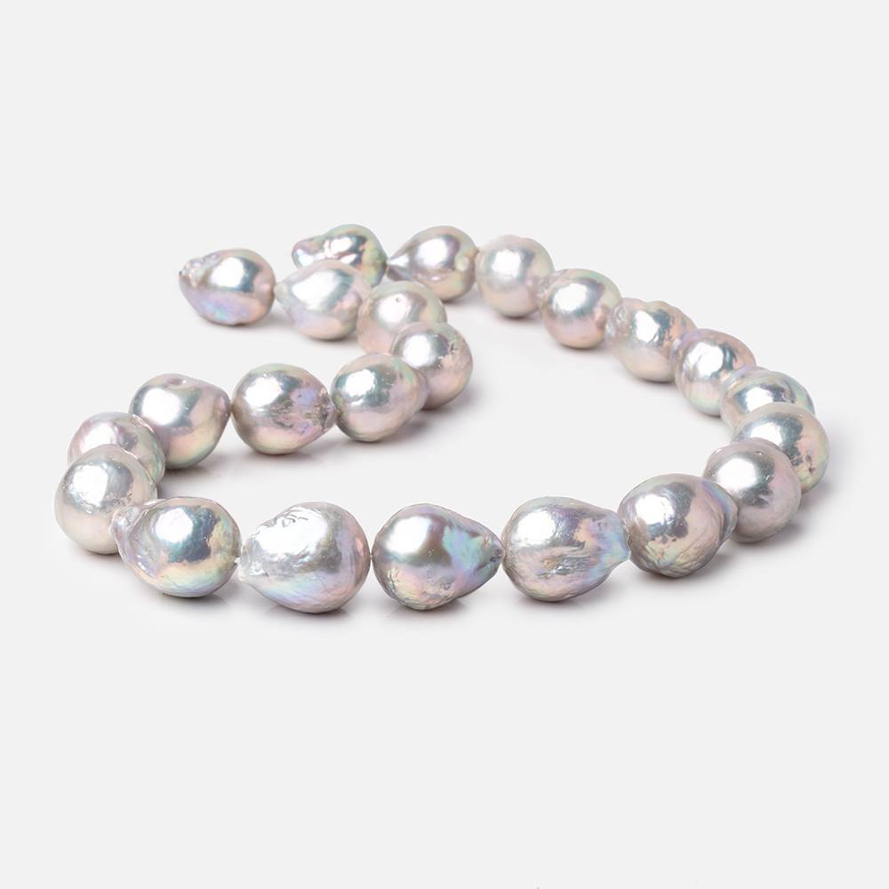 14-18mm Silver Ultra Baroque Freshwater Pearls 16 inch 22 Beads A (ONLINE ORDER ONLY)