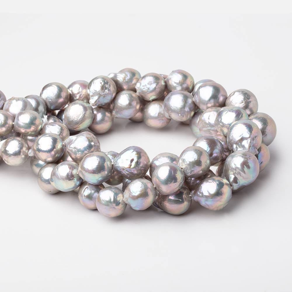 14-18mm Silver Ultra Baroque Freshwater Pearls 16 inch 22 Beads A (ONLINE ORDER ONLY)