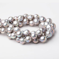 14-18mm Silver Ultra Baroque Freshwater Pearls 16 inch 22 Beads A (ONLINE ORDER ONLY)