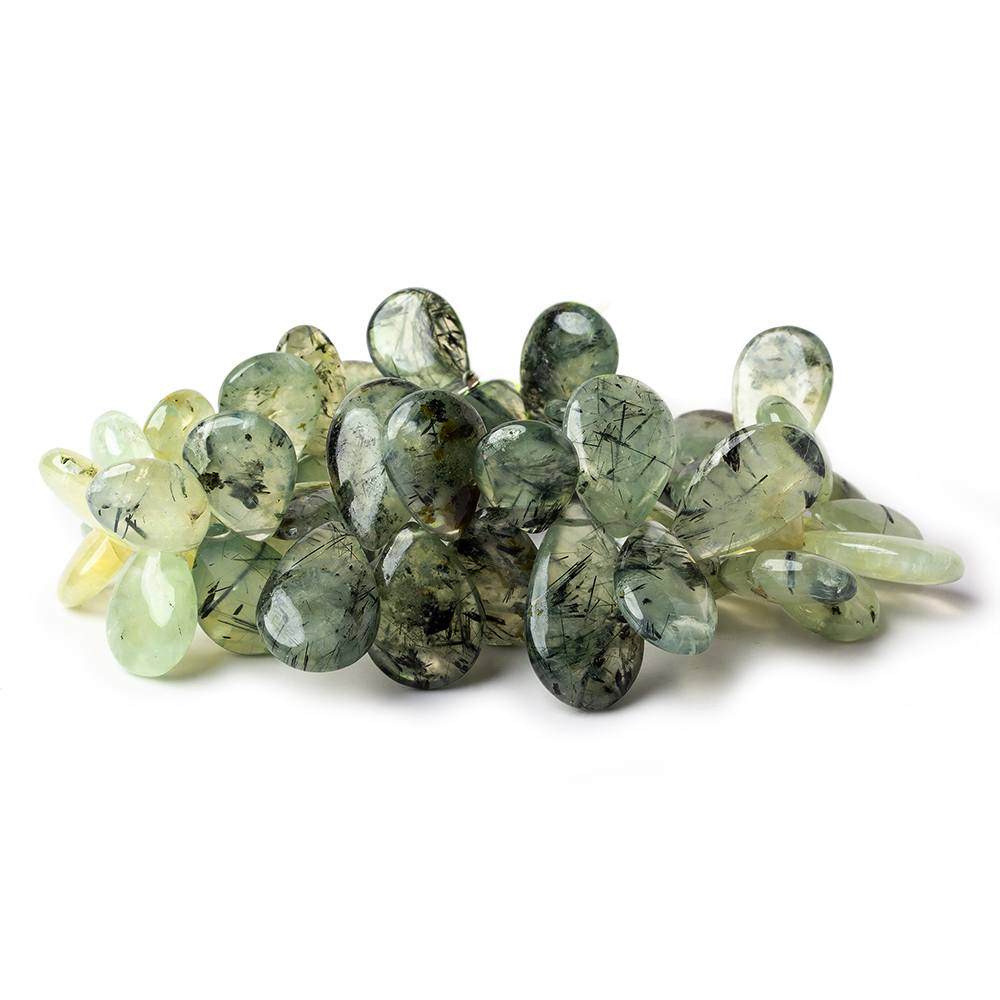 14-20mm Dendritic Prehnite Plain Pear Beads 7.5 inch 50 pieces (ONLINE ORDER ONLY)