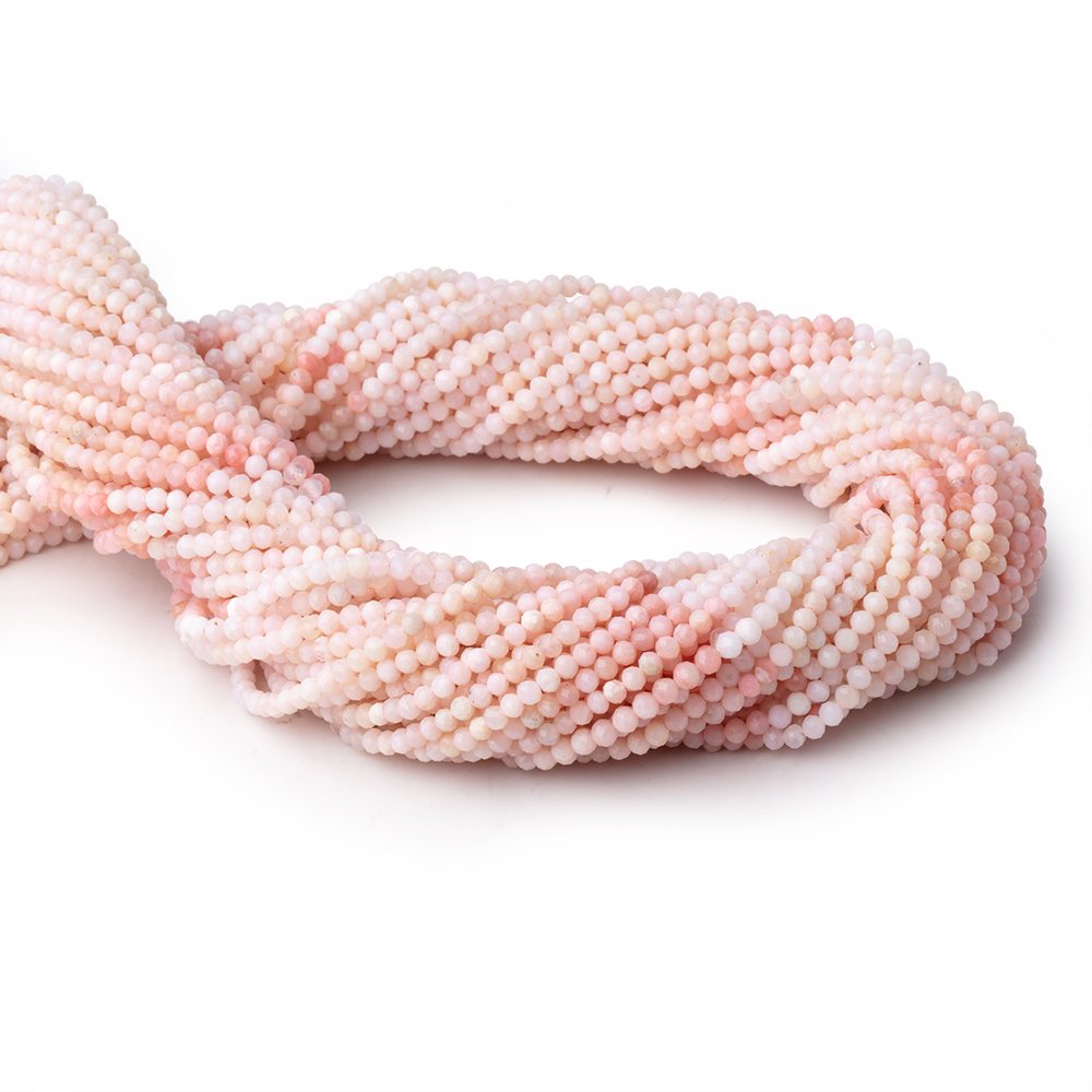 2.5mm Pink Peruvian Opal Micro Faceted Round 13 inch 154 beads AAA (ONLINE ORDER ONLY)