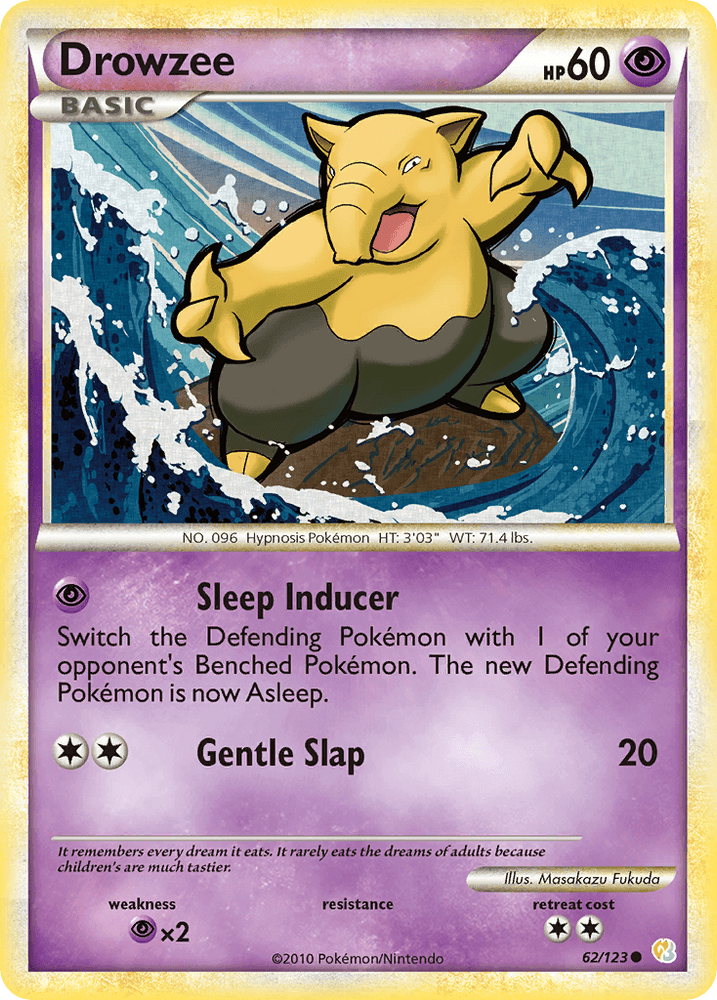Drowzee (62/123) [HeartGold & SoulSilver: Base Set] (Online Only)