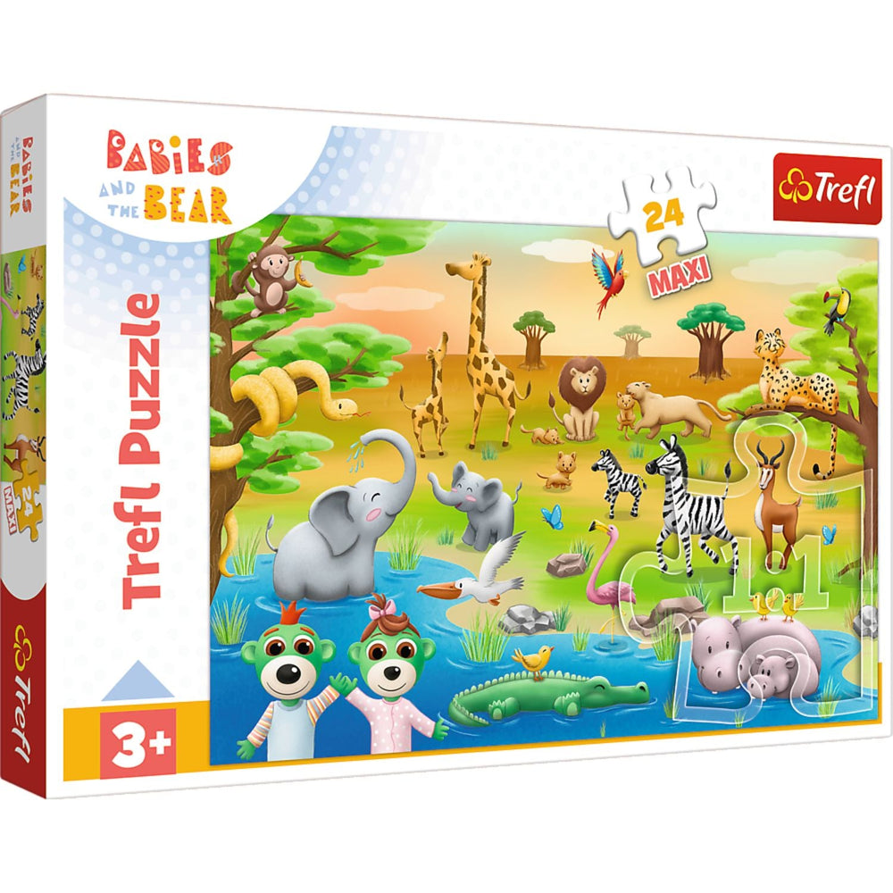 Trefl Babies & The Bear Babies on the Safari 24 Maxi Kids Puzzle (ONLINE ORDER ONLY)